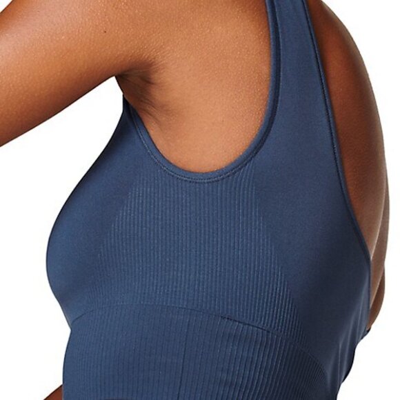 Women's Sweaty Betty Balance Seamless Bra, Size M - Navy Blue Nordic Blue - Picture 7 of 14